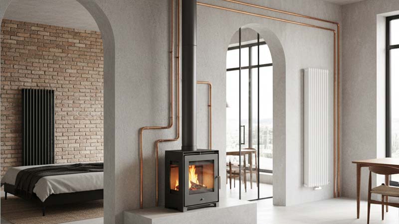 Печь-камин с водяным контуром