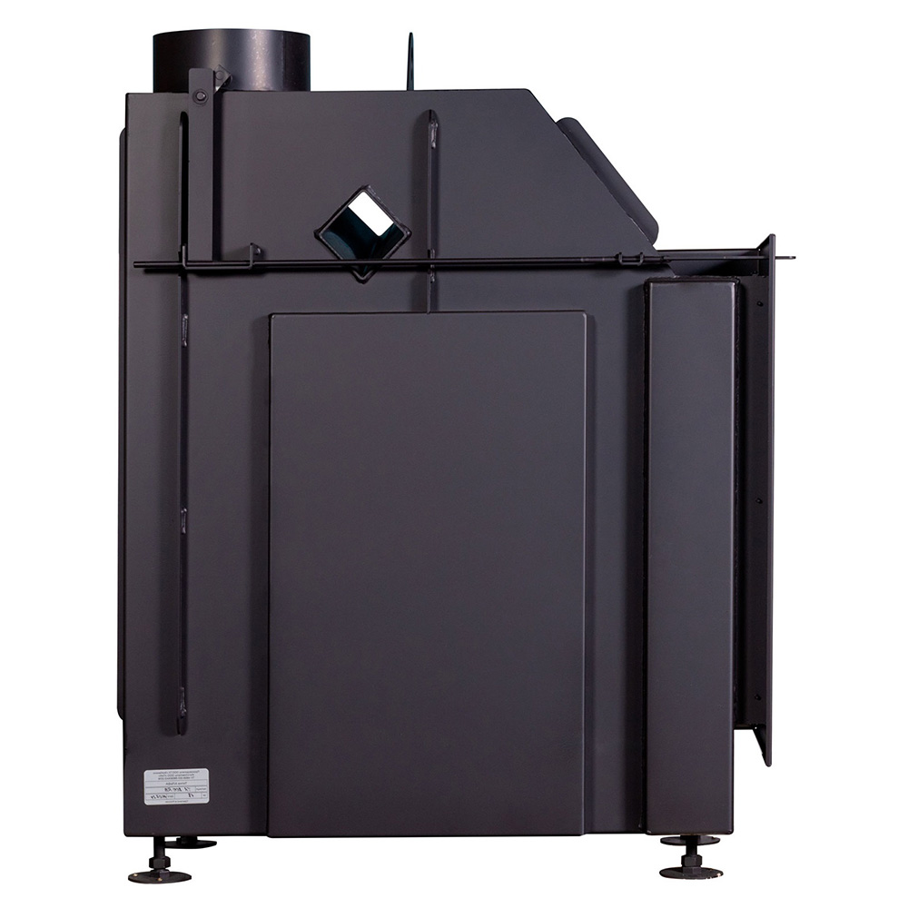 Каминная топка с двумя стеклами левая черный шамот EcoKamin Альфа 800LB