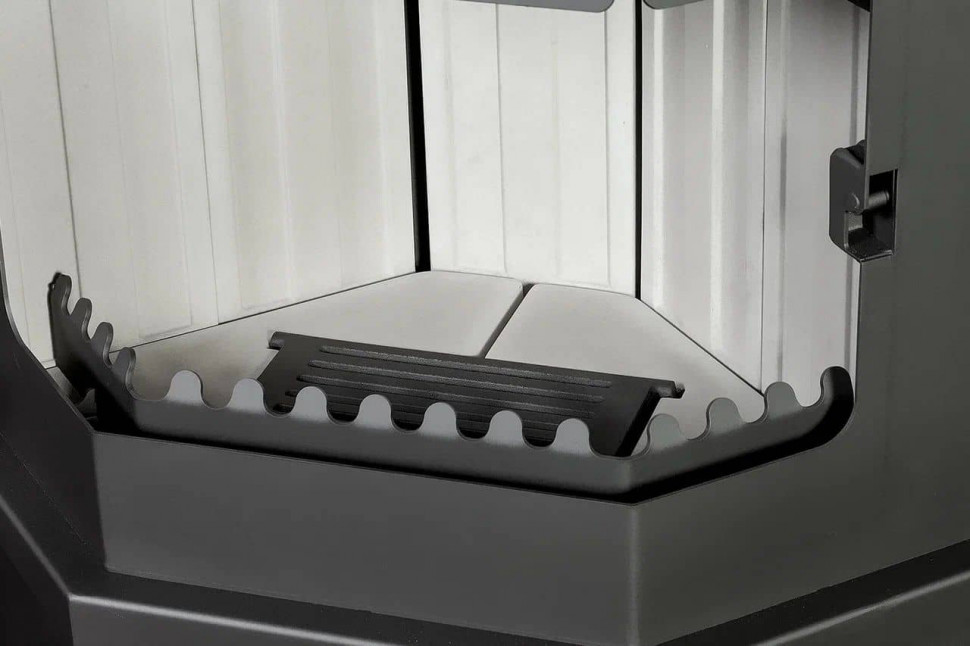 Камин пристенно-угловой графит Экокамин Мюнхен PKN176M