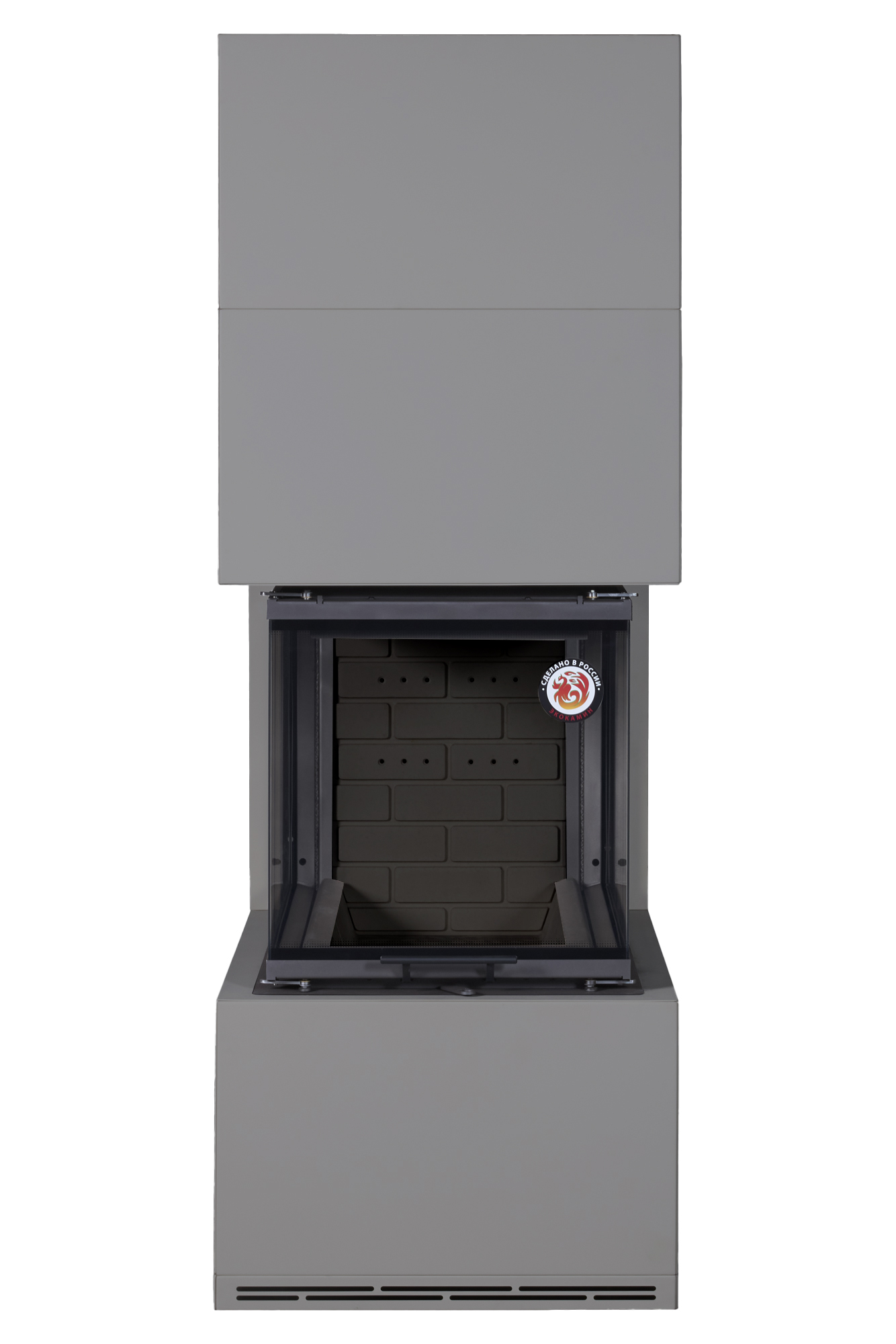 Камин пристенный графит с черным шамотом Экокамин Родос 900 KRN900GB купить в Санкт-Петербурге