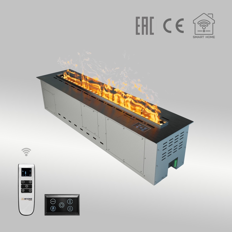 Автоматический биокамин встраиваемый с сенсорным управлением и подключением к умному дому Airtone Andalle 2100