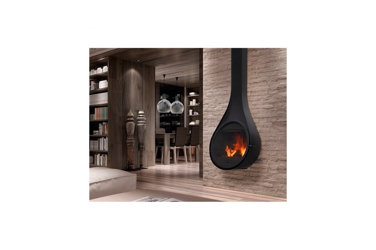 Камин подвесной стальной черный Rocal Mini Drop X1321