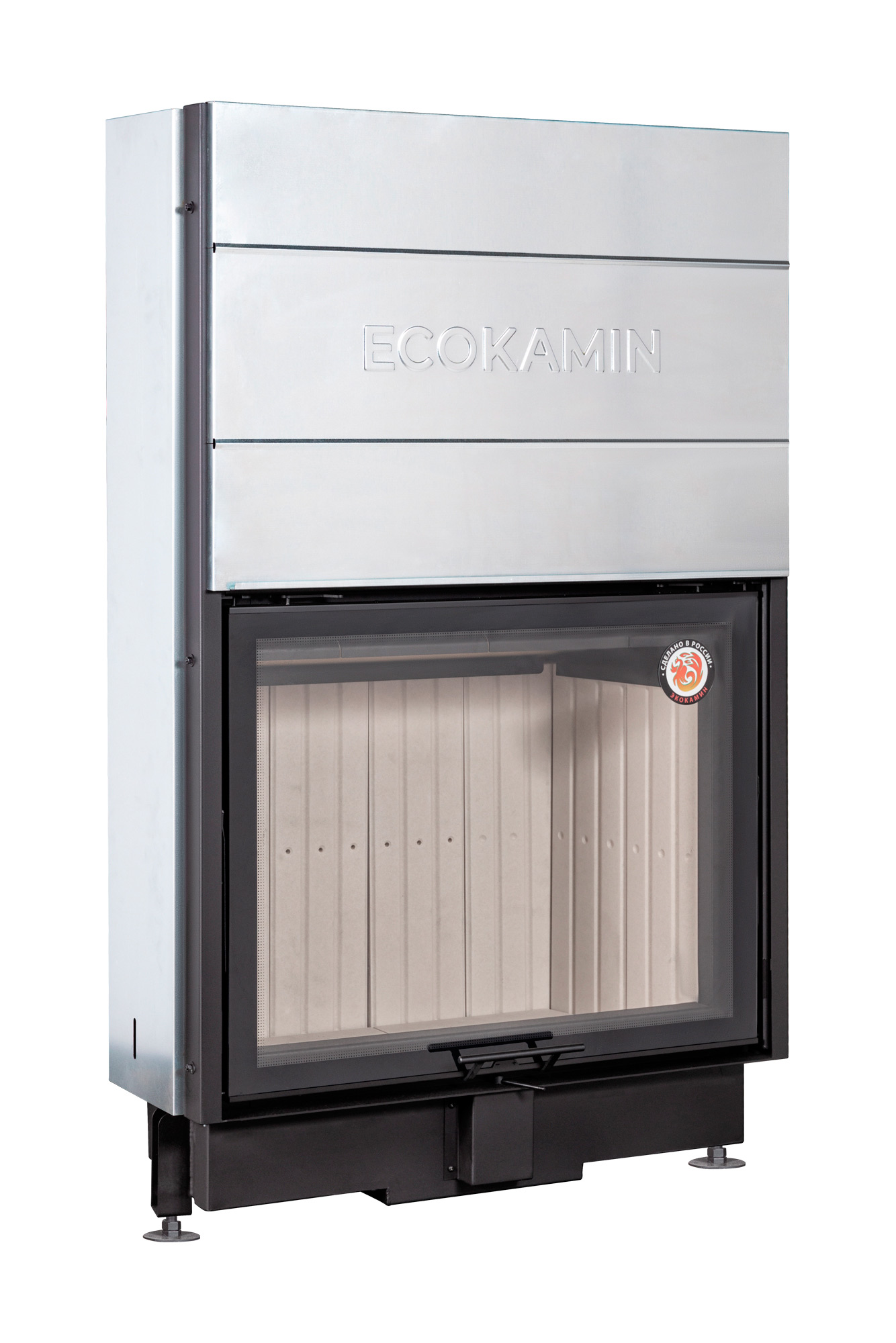 Каминная топка с подовым горением и принтингом Экокамин Вега 1000MP