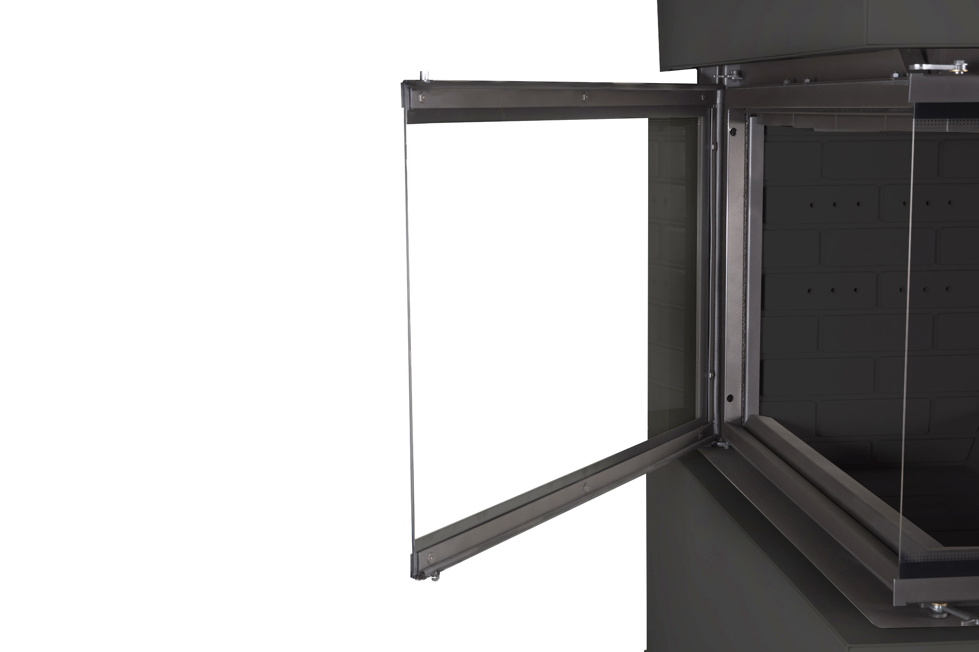 Камин пристенный с подовым горением черный EcoKamin Родос 900 KRN900BB