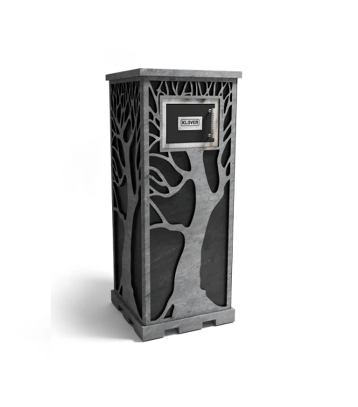 Печь для бани в облицовке из талькомагнезита с выносной топкой Klover RT 20-RV купить в Санкт-Петербурге