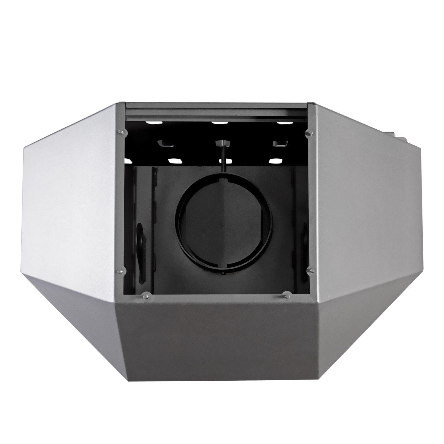 Камин пристенный графит с системой чистого стекла Экокамин Мюнхен Гигант PKN195