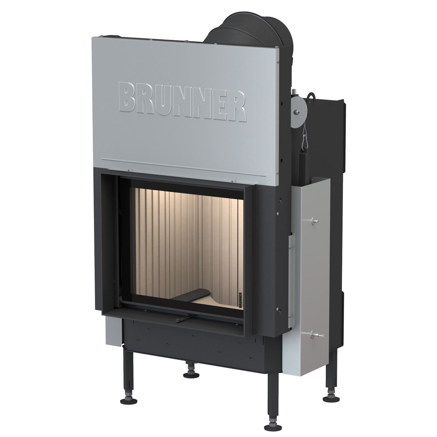 Каминная топка стальная с подъемной дверью и декоративной рамкой Brunner BKH Flat 42-50 ST