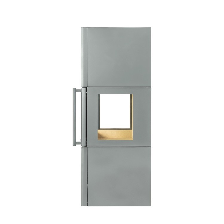 Камин пристенный графит с системой чистого стекла Экокамин Крит KKG004