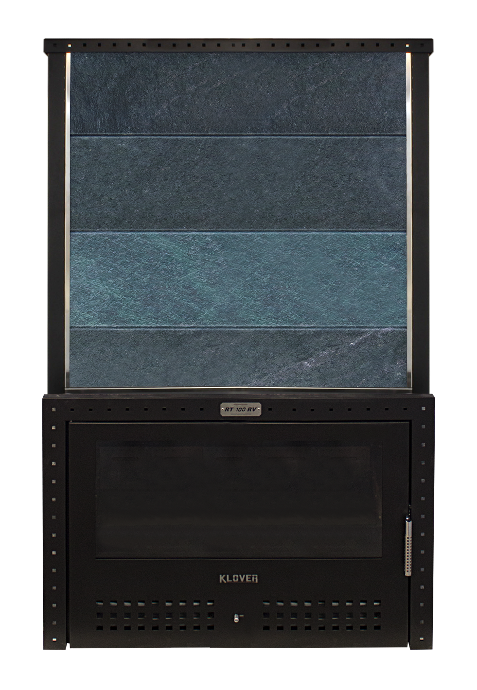 Печь банная дровяная с облицовкой серпентинит Klover RT 100-RVs