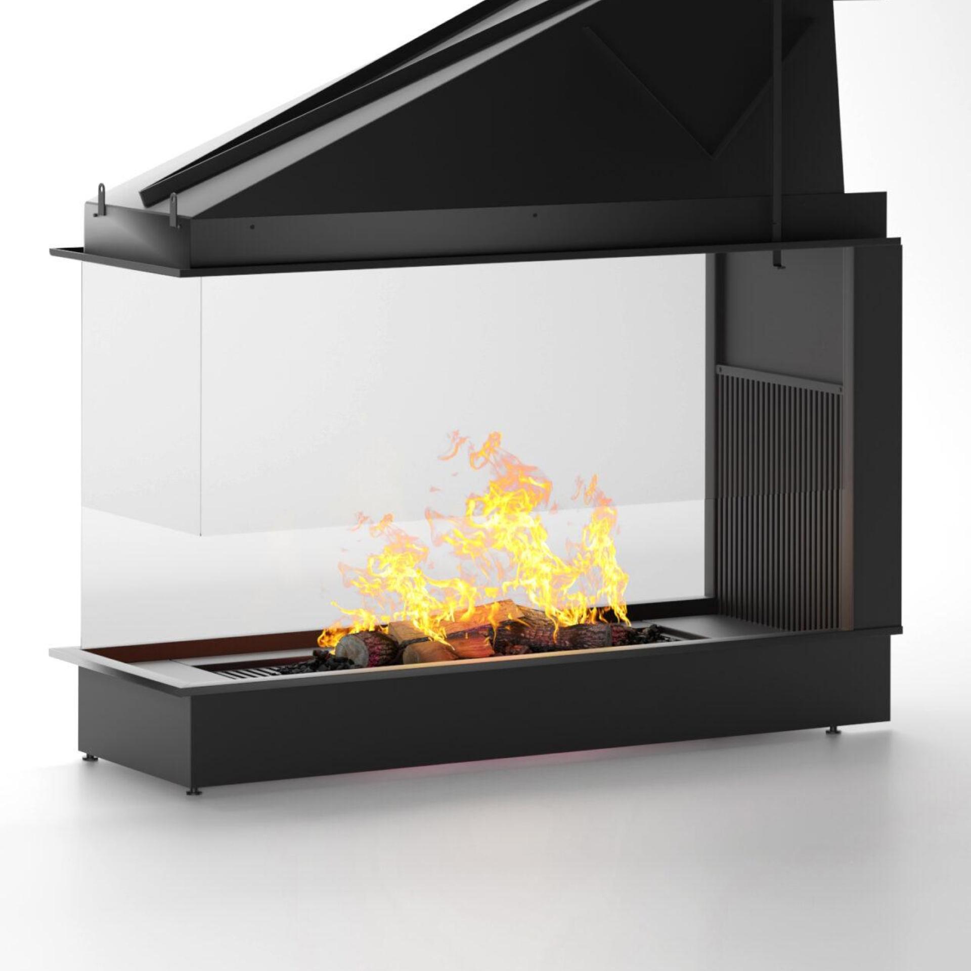 Каминная топка с тремя стеклами OpenFire Jirgal