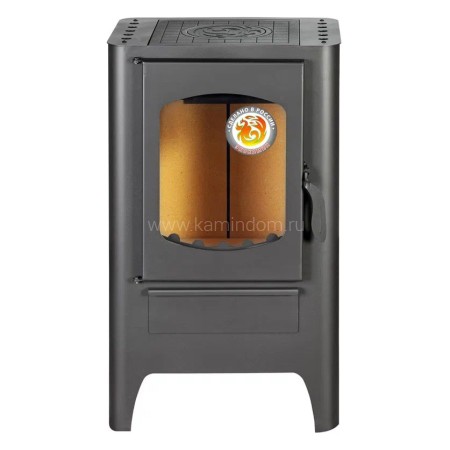 Печь-камин пристенный с плитой черный Экокамин Бавария Эко PK165M