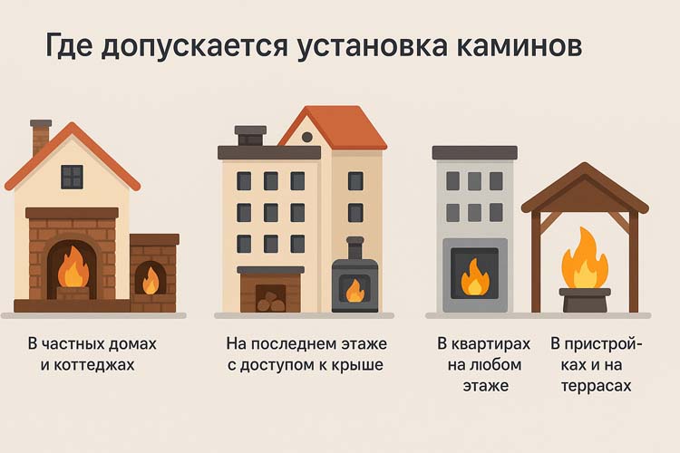 Где допускается установка