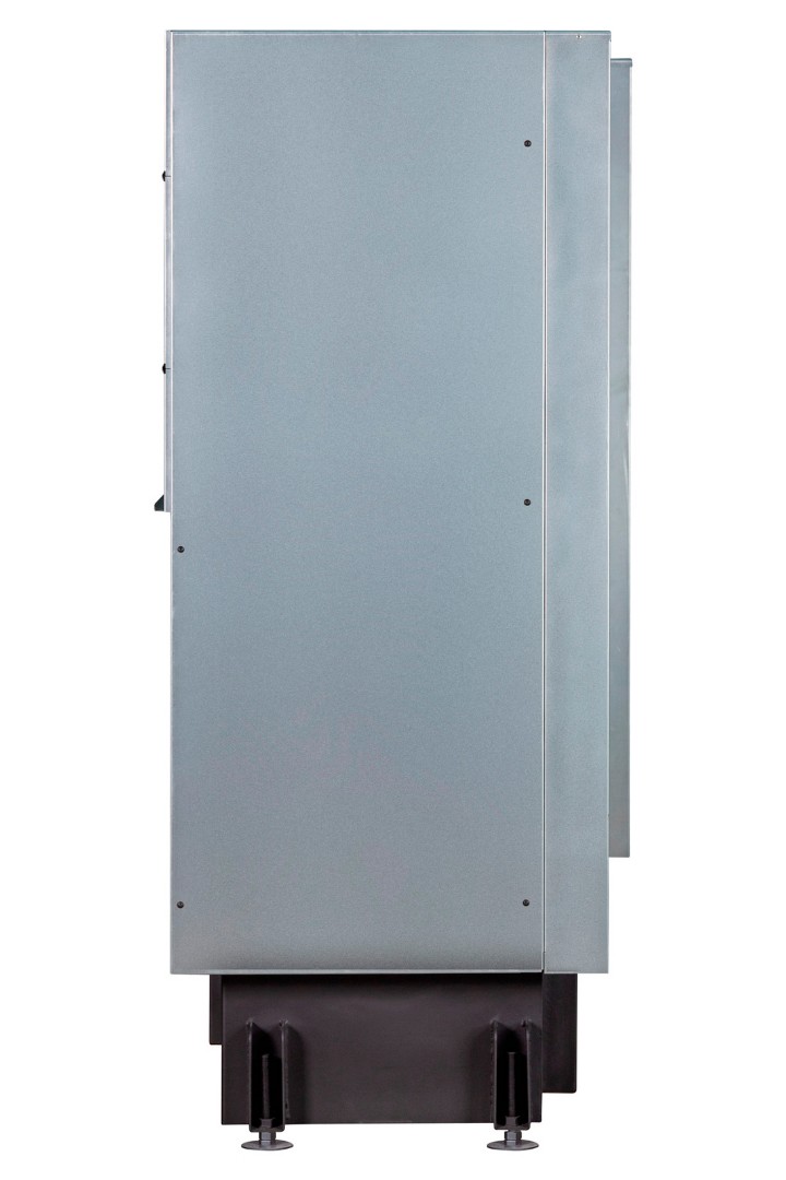 Каминная топка с двумя стеклами и черным шамотом EcoKamin Дельта 1000LB