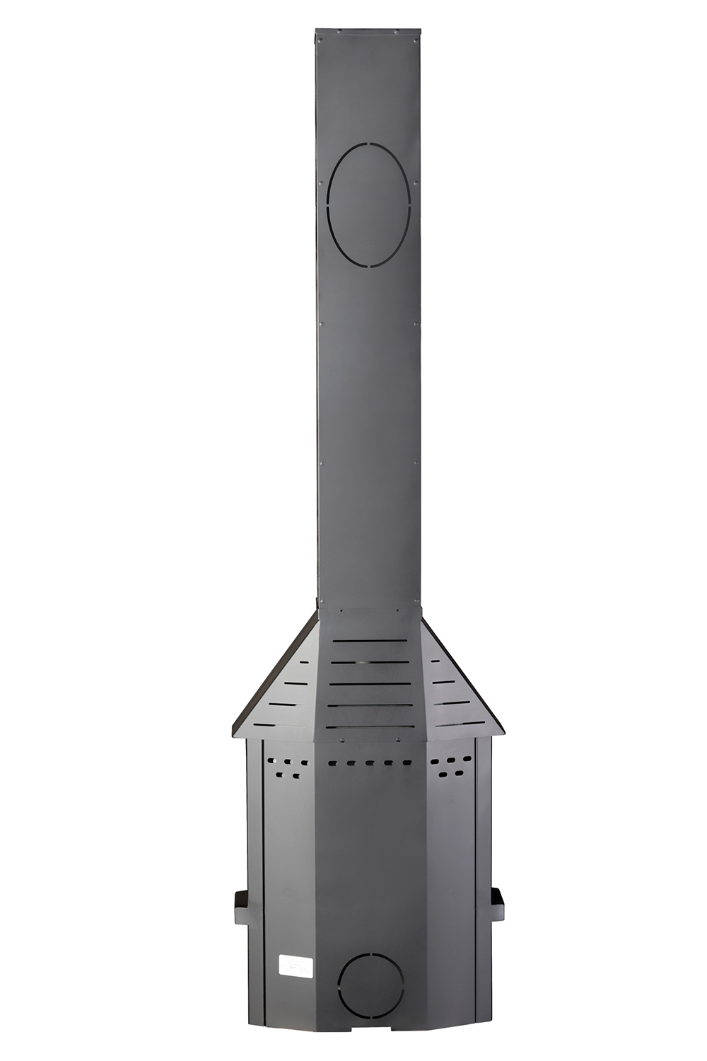 Камин пристенно-угловой графит Экокамин Мюнхен Мини PKN176M