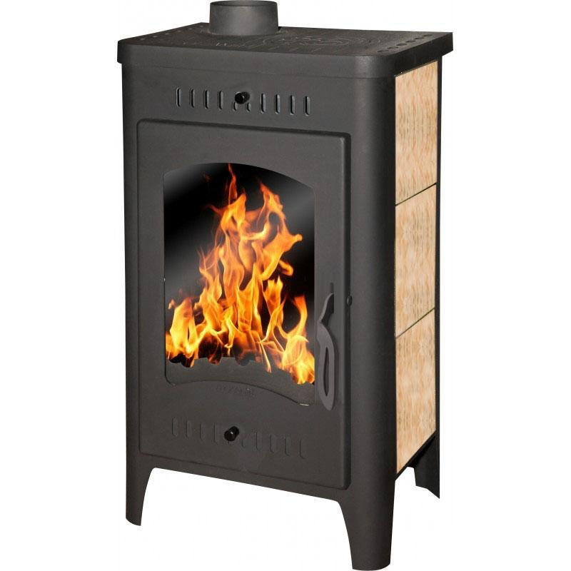 Печь-камин пристенный с плитой Экокамин Бавария Оптима РК049