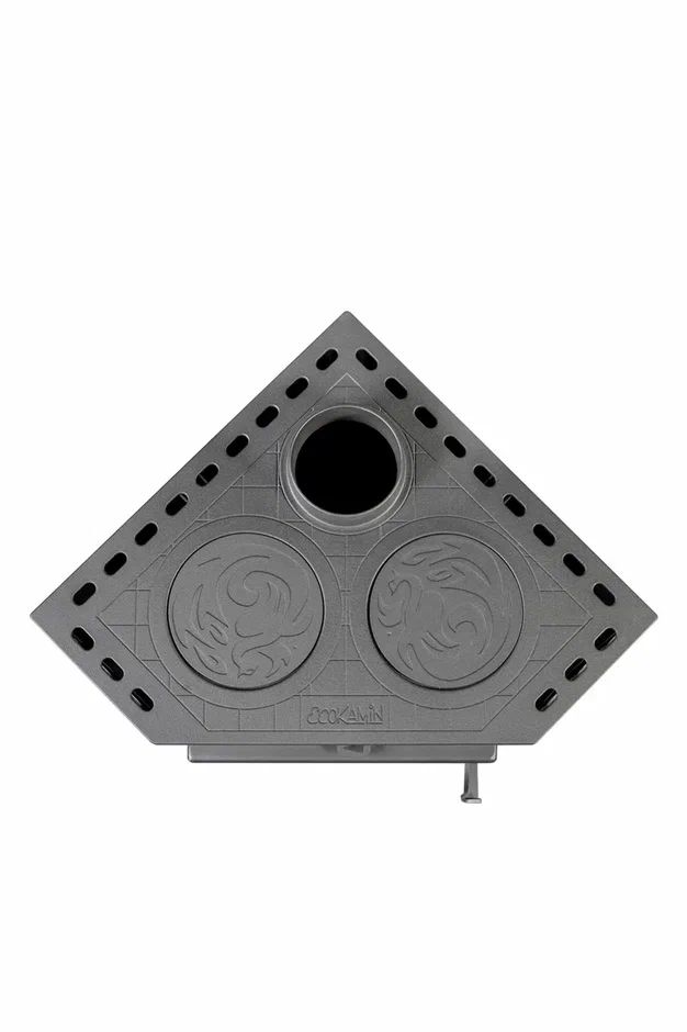 Печь-камин угловая с плитой Экокамин Бавария PK123