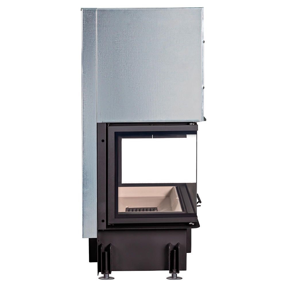 Каминная топка трехсторонняя с подовым горением Экокамин Дельта 800P