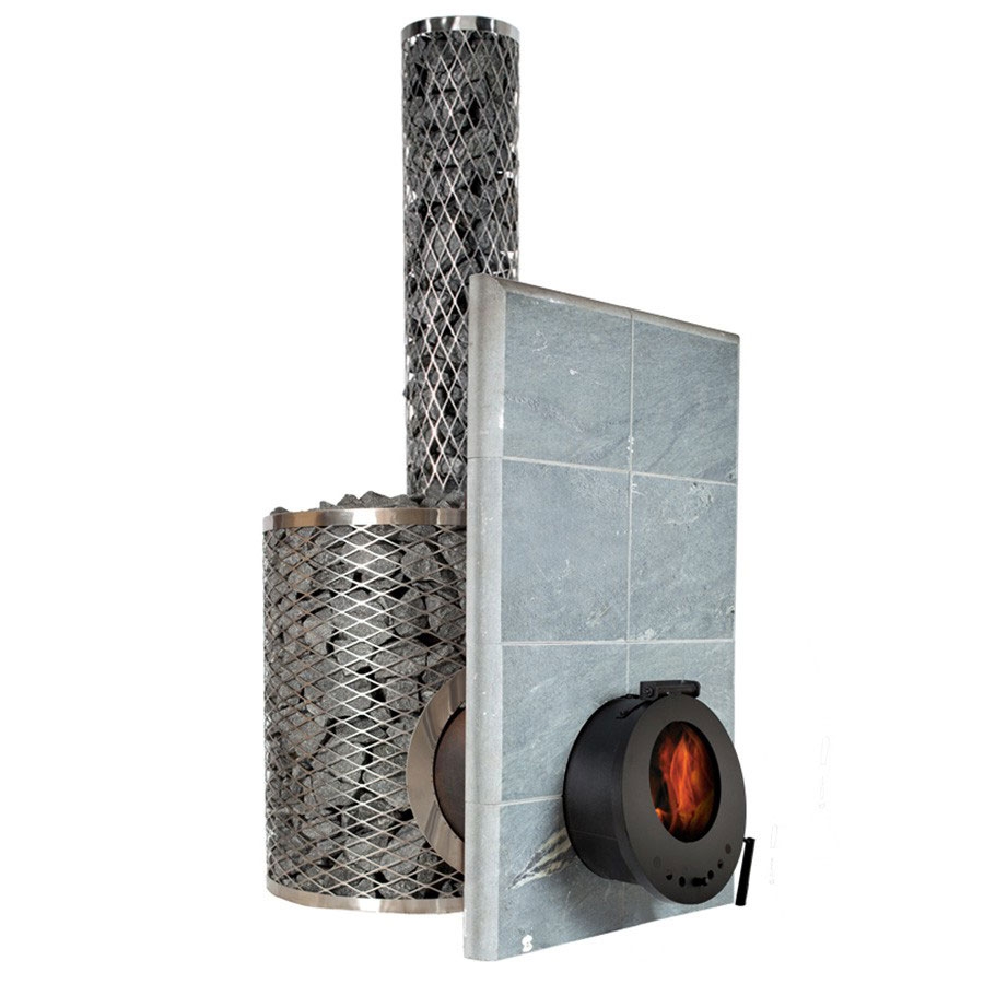 Печь для сауны со стеклянной дверцей и выносной топкой IKI SL 123 купить в Санкт-Петербурге