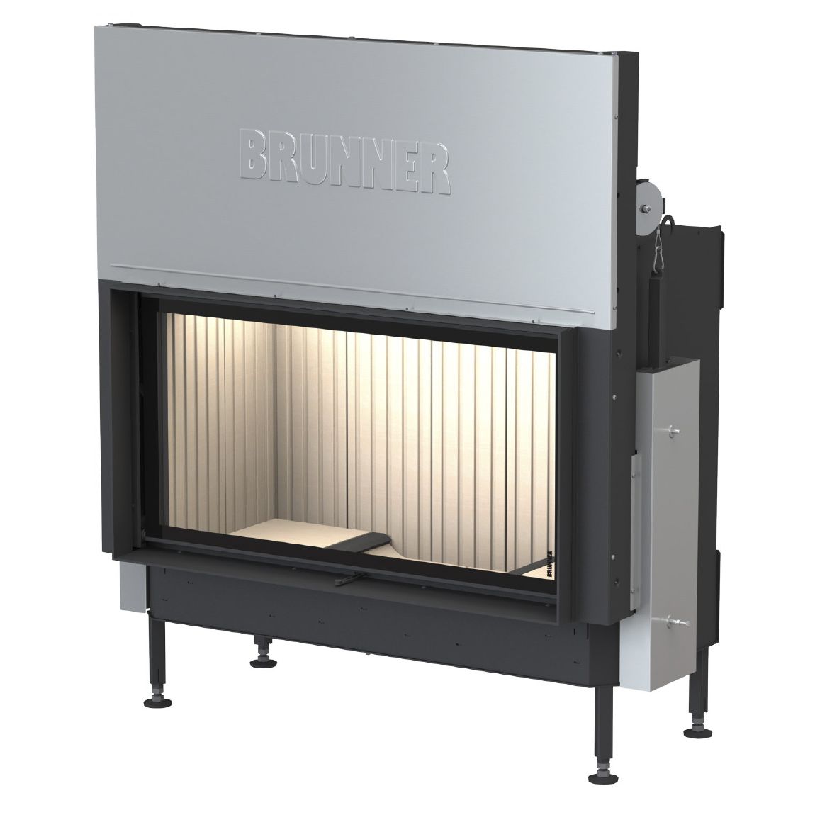 Каминная топка стальная с подъемной дверцей и системой чистого стекла Brunner BKH Flat 50-98 ST