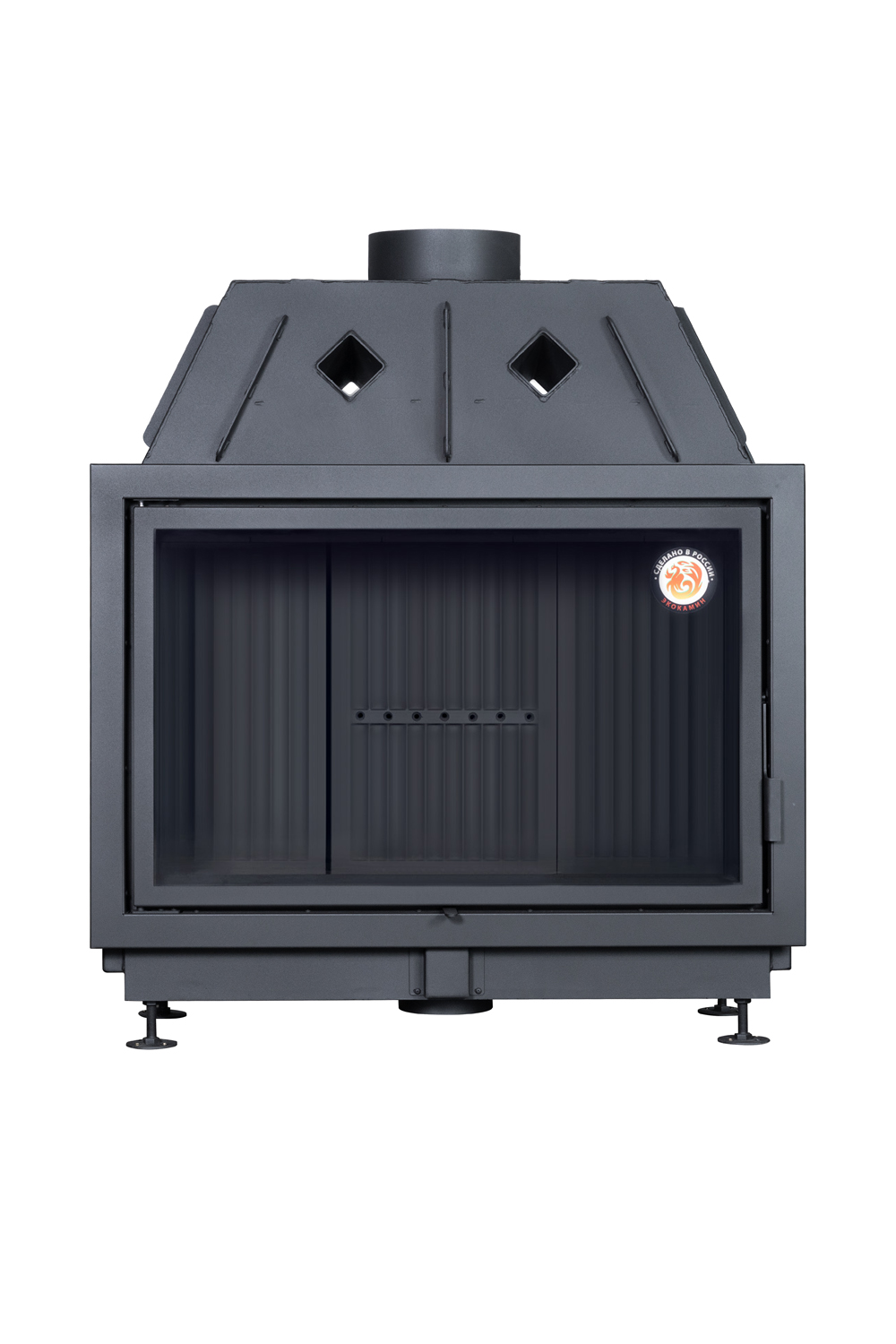 Каминная топка подовая черный шамот EcoKamin Альфа 1000B