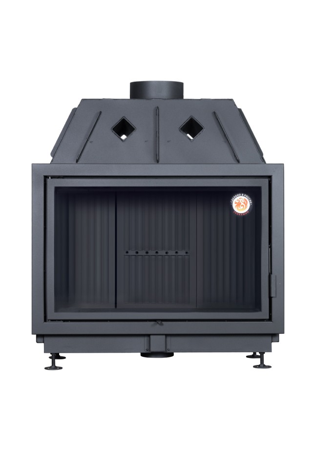 Каминная топка подовая черный шамот EcoKamin Альфа 1000B