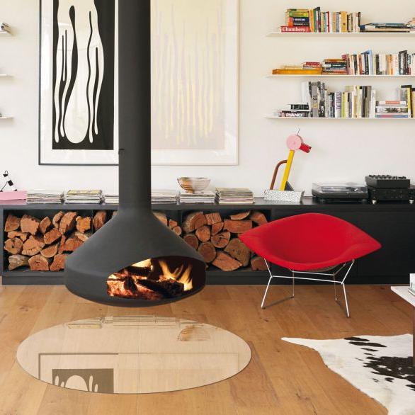 Подвесной островной камин черный Focus Ergofocus купить в Санкт-Петербурге