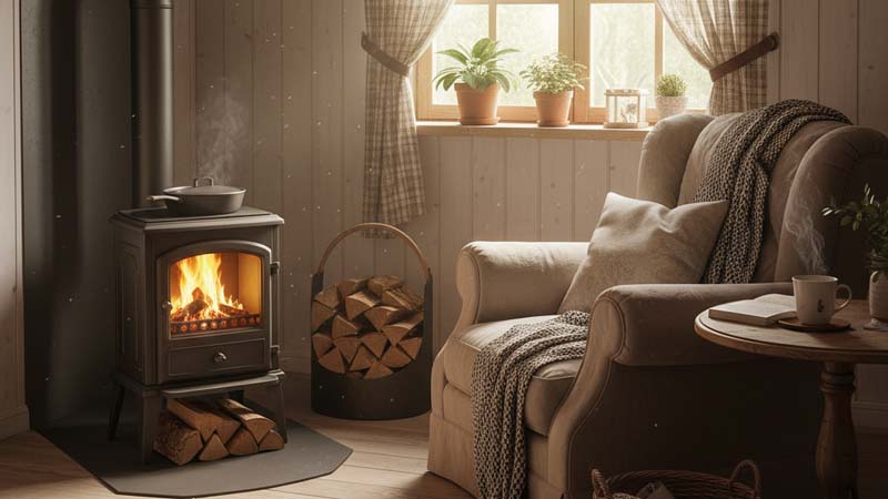 Печь-камин для дачи