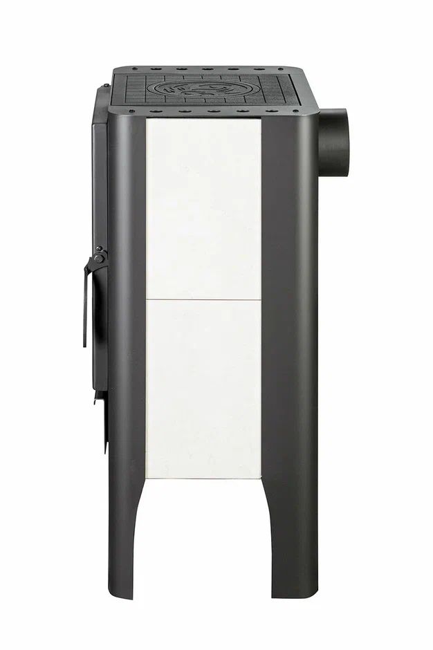 Печь-камин пристенный с плитой черный Экокамин Бавария Эко PK165M