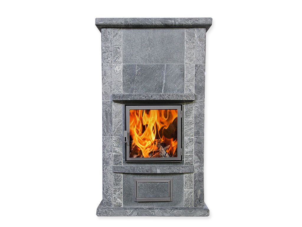 Печь-камин теплонакопительная пристенная с облицовкой талькомагнезитом Kontio 20/1570 купить в Санкт-Петербурге