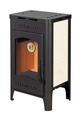 Печь-камин пристенный с плитой EcoKamin Бавария Оптима