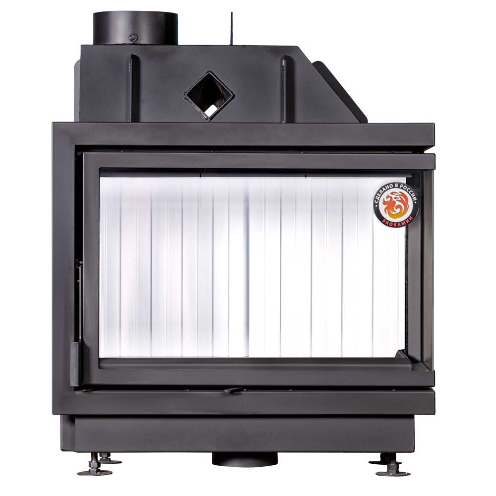 Каминная топка угловая с двумя стеклами EcoKamin Альфа 800R купить в Санкт-Петербурге