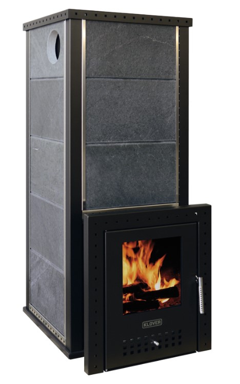 Печь банная дровяная в облицовке талькомагнезит Klover KLV RT 35-RV купить в Санкт-Петербурге
