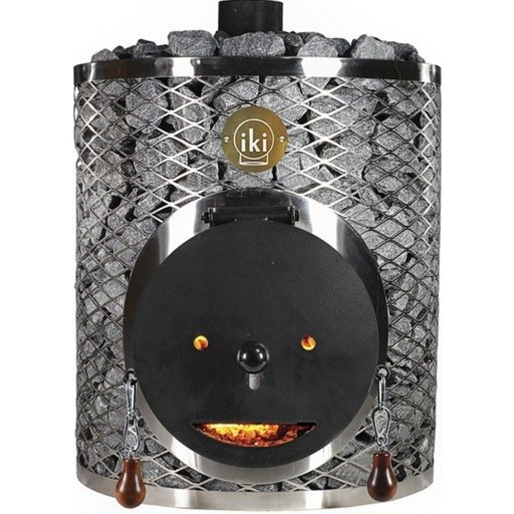 Печь для бани дровяная со стальной дверцей смайл IKI Original 110_s купить в Санкт-Петербурге