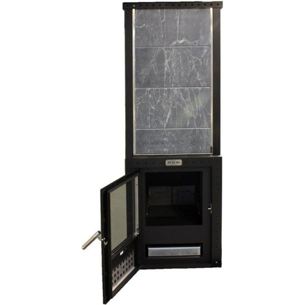 Печь для бани дровяная с облицовкой талькомагнезит Klover RT 50-RV