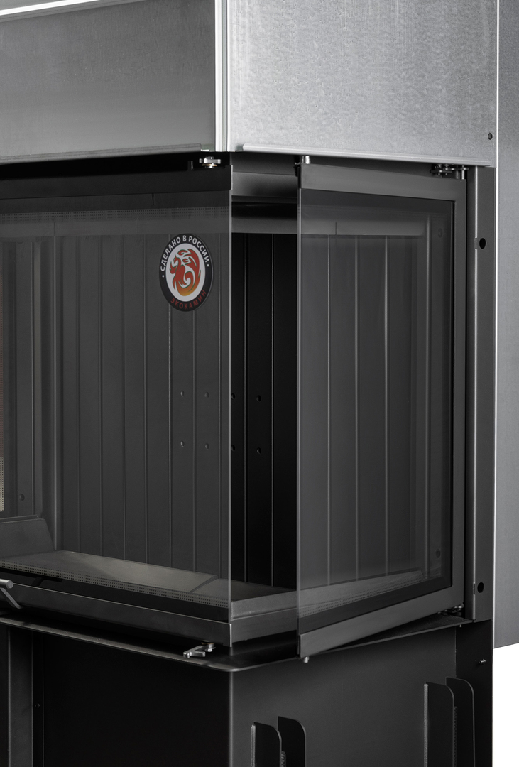 Каминная топка трехсторонняя с принтингом EcoKamin Дельта 800