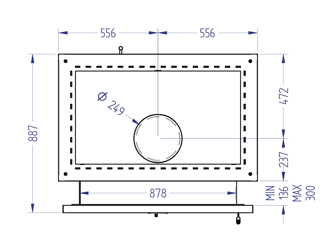 Печь банная дровяная с облицовкой серпентинит Klover RT 100-RVs