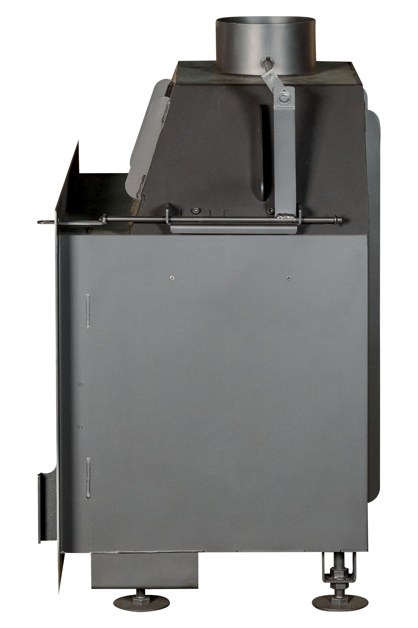 Каминная топка подовая черная EcoKamin Омега 700