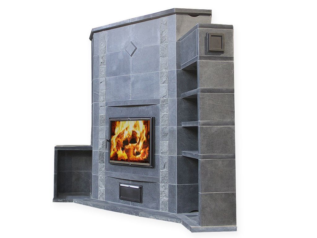 Печь-камин пристенный с духовкой Talkorus Kalevala 25/1990