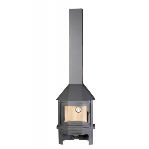 Камин пристенно-угловой компакт графит Экокамин Мюнхен PKN176К