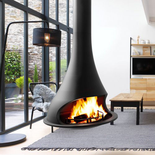 Камин центральный открытый подвесной с дровяной топкой Bordelet Tatiana 997