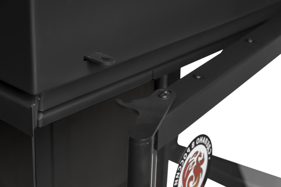 Камин пристенный с дровником черный Экокамин Мадрид Гигант справа