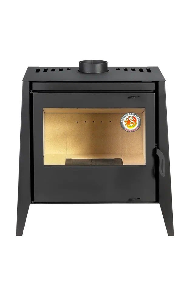 Печь-камин пристенный черный EcoKamin Бавария 12 PK187