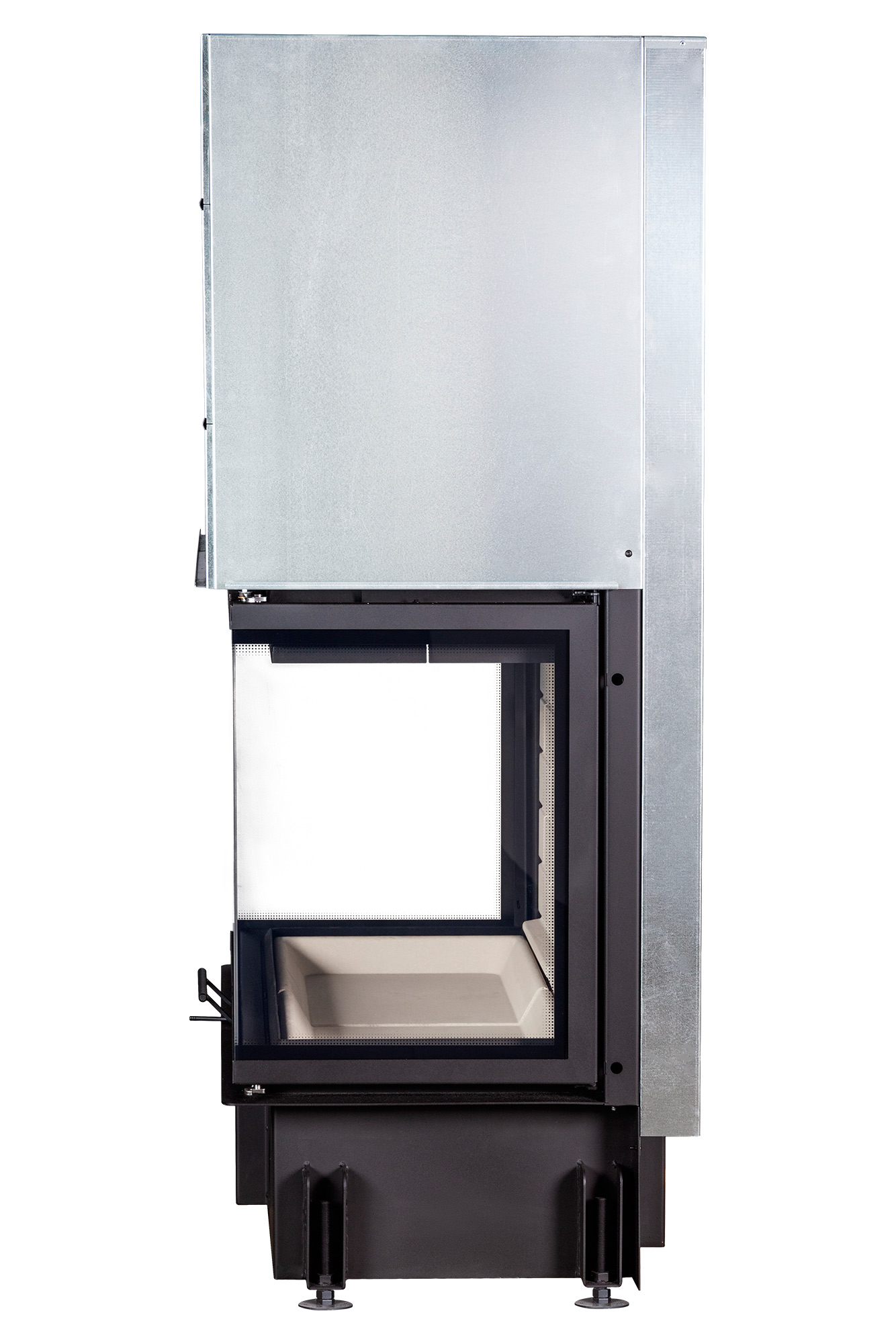 Каминная топка трехсторонняя с подовым горением и принтингом EcoKamin Дельта 1000P