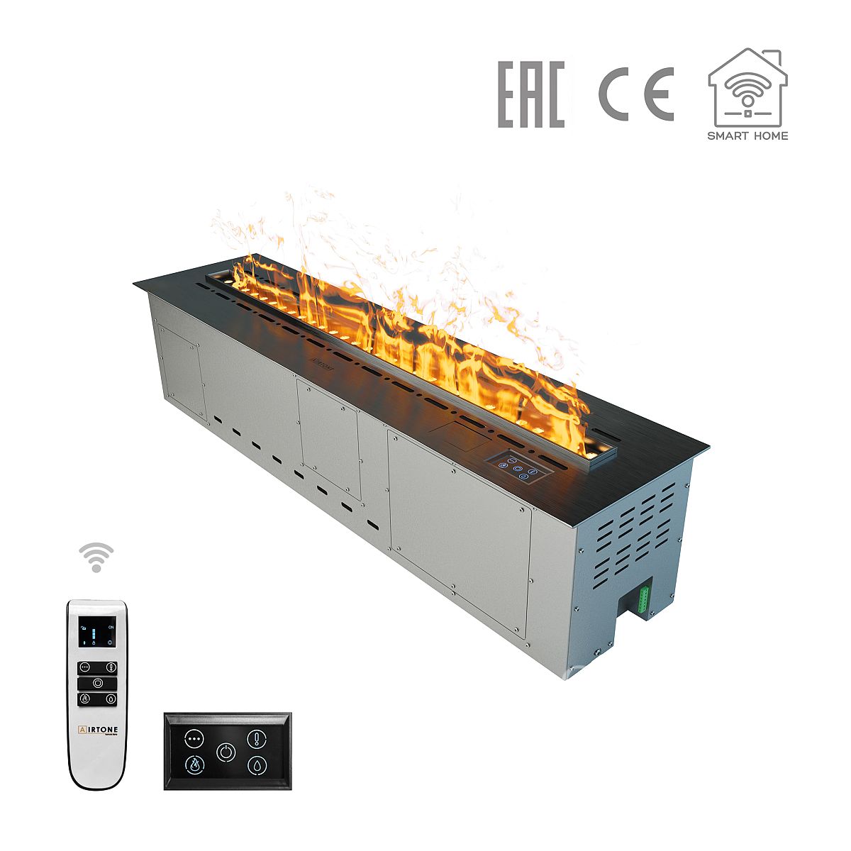 Паровой электрокамин с 3D эффектом живого огня и автоматической заправкой Airtone 3DA-1100