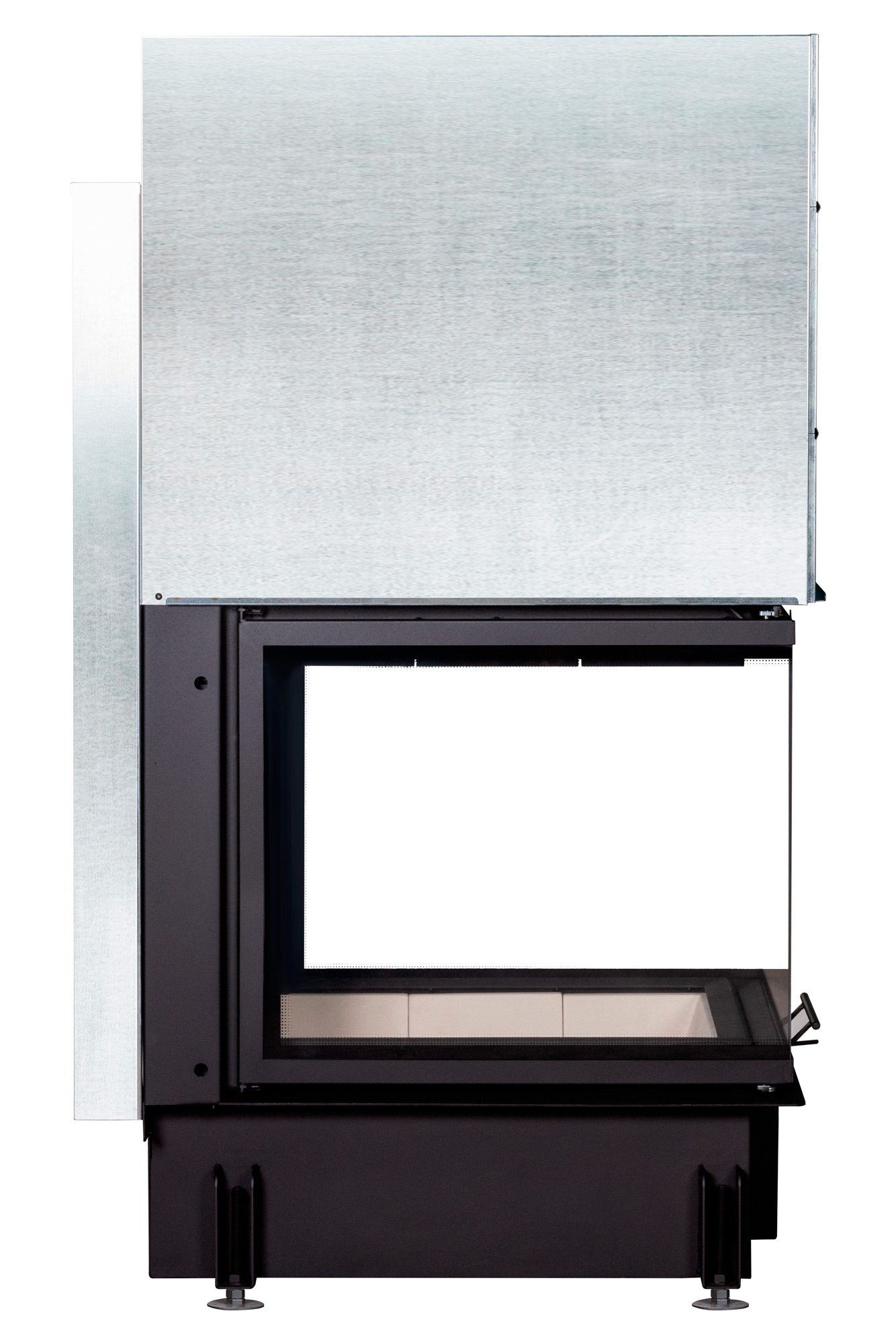 Каминная топка три стекла подовое горение Экокамин Дельта 700P