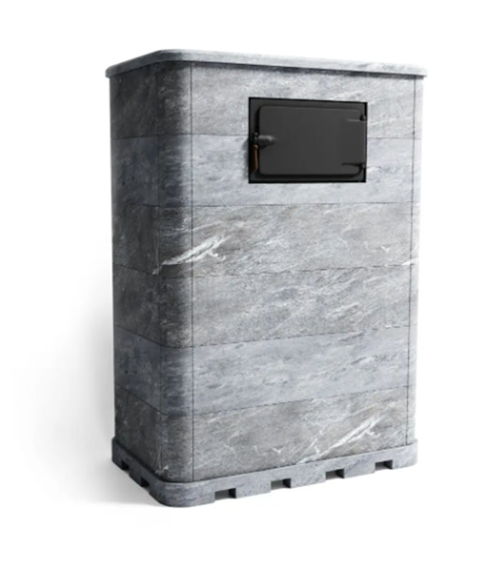 Печь банная газовая с облицовкой талькомагнезит Klover RT-100RV 310S купить в Санкт-Петербурге