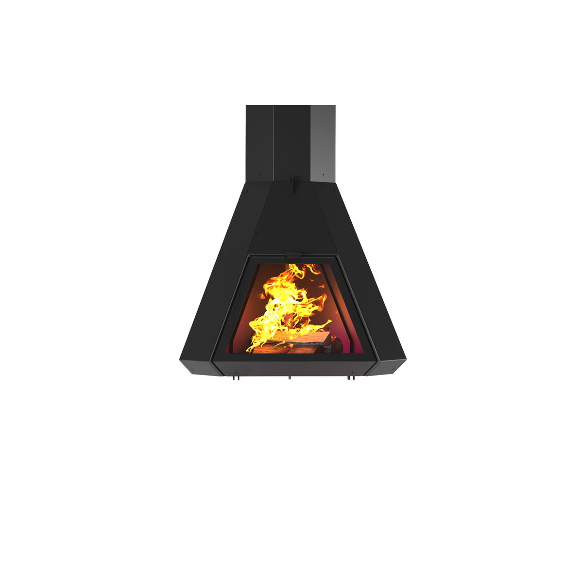 Камин пристенный подвесной угловой OpenFire PRISM COMFORT