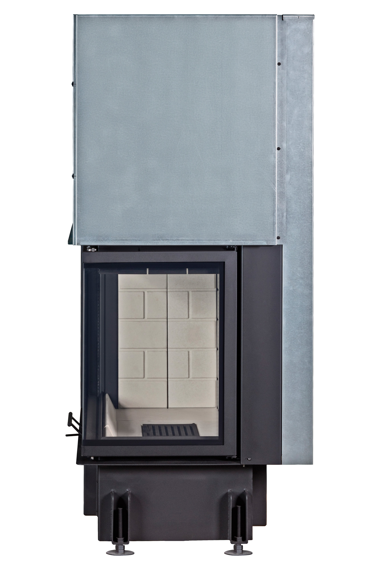 Каминная топка с двумя стеклами принтинг правая EcoKamin Дельта 1000R