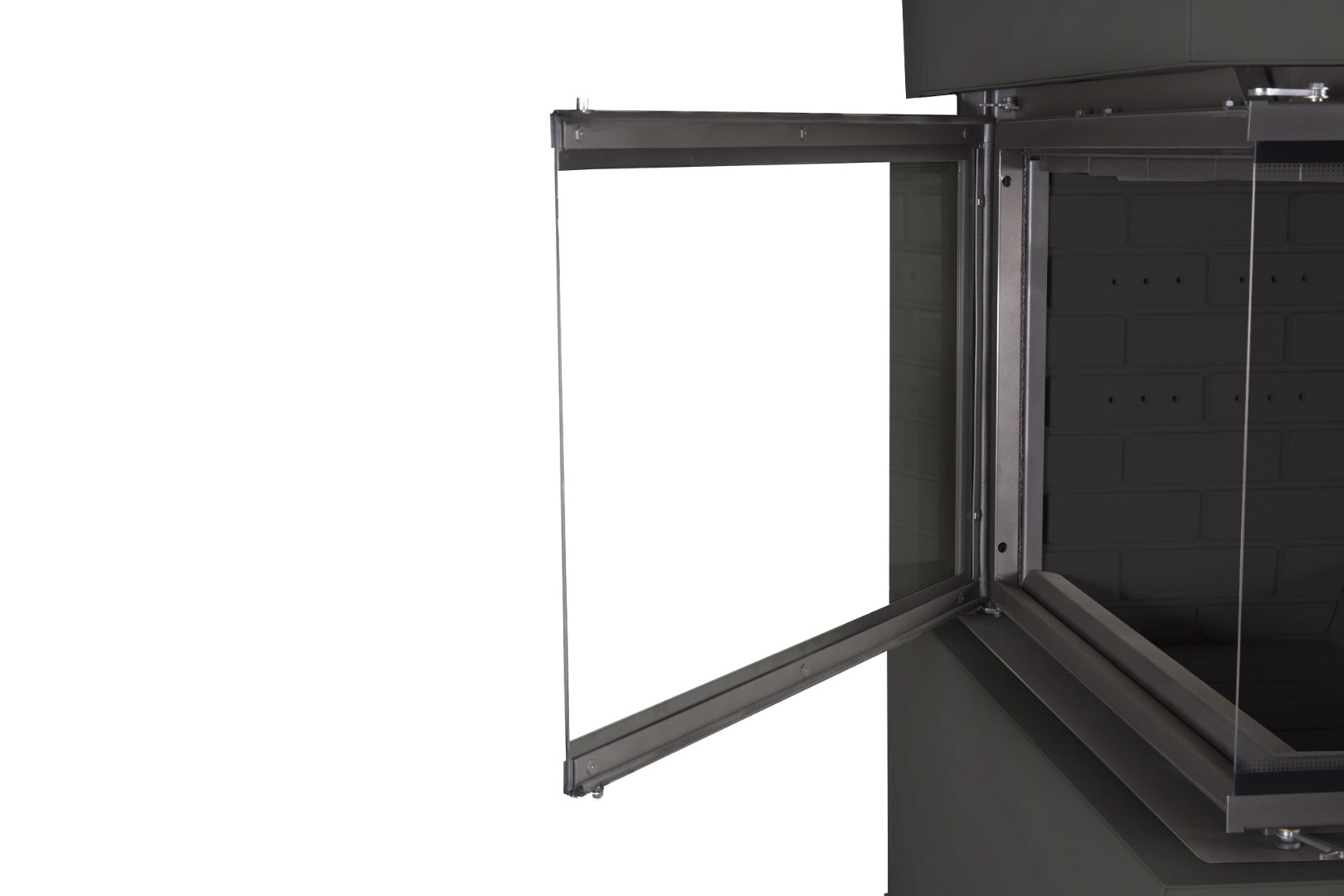 Камин пристенный с подовым горением черный EcoKamin Родос 900 KRN900BB