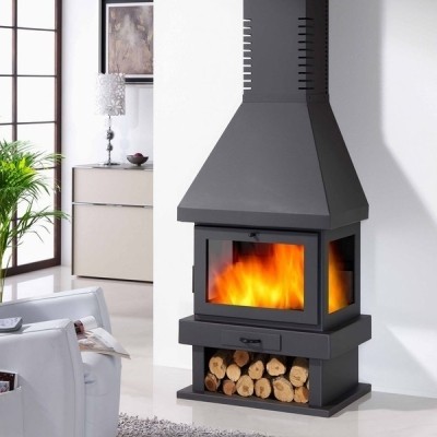 Печь-камин встраиваемый с тройным сгоранием и панорамным стеклом PANADERO C-7 2 0-S EcoDesign